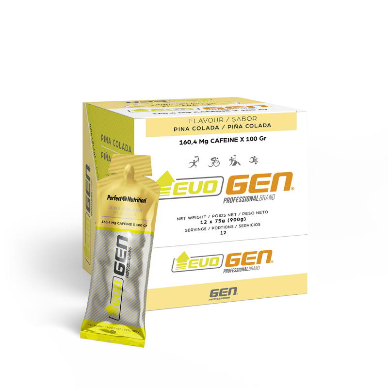 EVOGEN - 12 x 75gr Potencia tu rendimiento con EVOGEN. Gel de alto rendimiento con 50g de carbohidratos para energía instantánea y máximo desempeño deportivo. ¡Ideal para deportistas de resistencia!