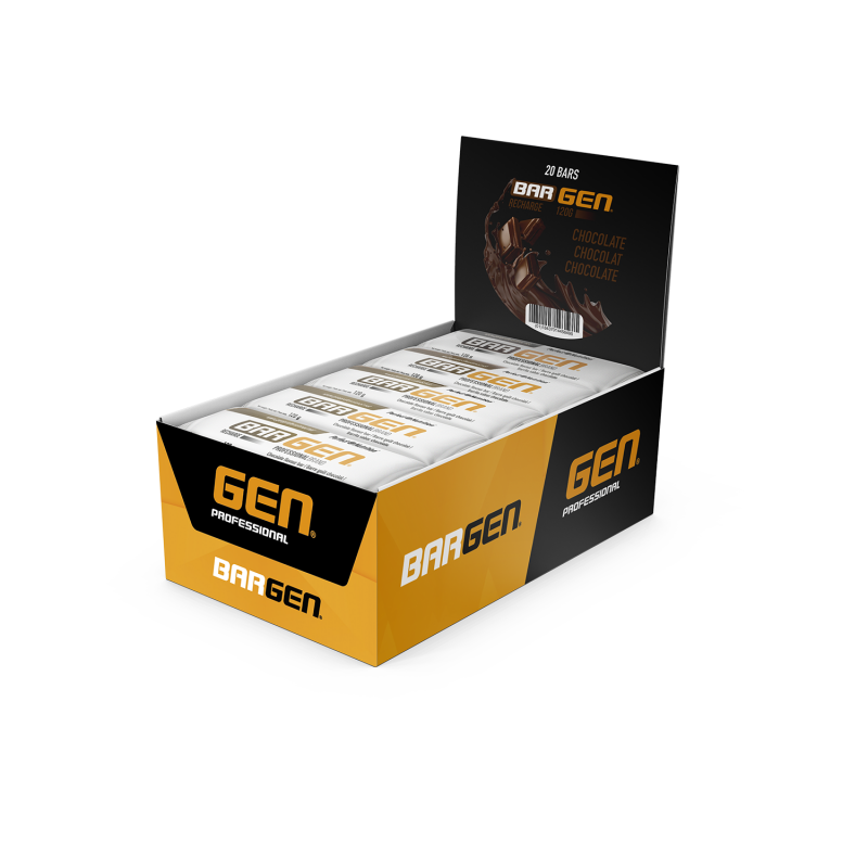 BARGEN Recharge - 20 x 120gr Las barritas BARGEN RECHARGE ofrecen la combinación perfecta de energía y nutrientes para deportistas. Con su cobertura superior, son la elección ideal para la recuperación y el rendimiento óptimo. ¡Recarga tu energía con cada bocado!