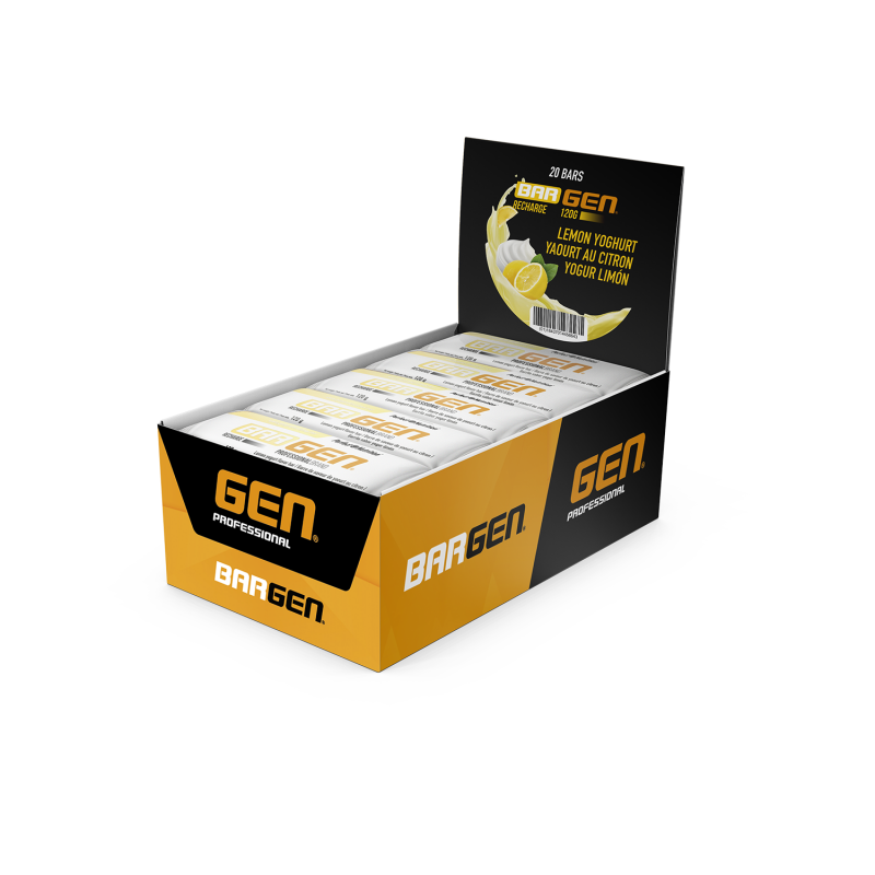 BARGEN Recharge - 20 x 120gr Las barritas BARGEN RECHARGE ofrecen la combinación perfecta de energía y nutrientes para deportistas. Con su cobertura superior, son la elección ideal para la recuperación y el rendimiento óptimo. ¡Recarga tu energía con cada bocado!