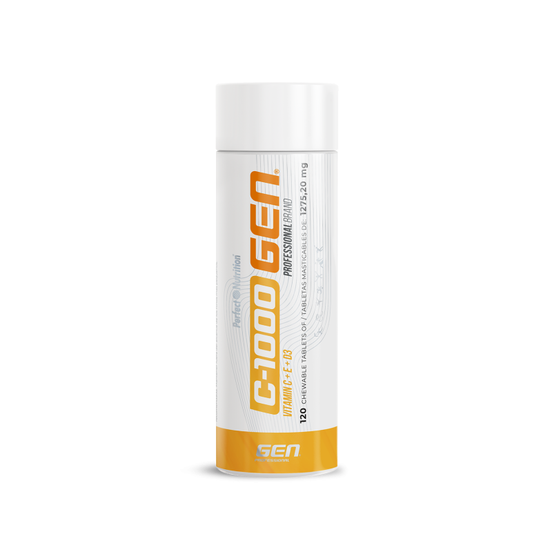 C1000GEN - 120 tabs Potente antioxidante para deportistas de élite: C1000GEN ofrece 1g de vitamina C, D3 y E en una toma única. Mejora el rendimiento y protege tu salud.