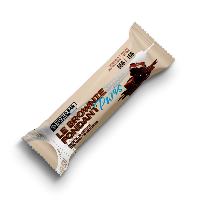 World Bar Collection – 1 x 55 g Barrita con 16g de proteína con solo 2g de azúcar, ideal como snack deportivo para cualquier momento del día.